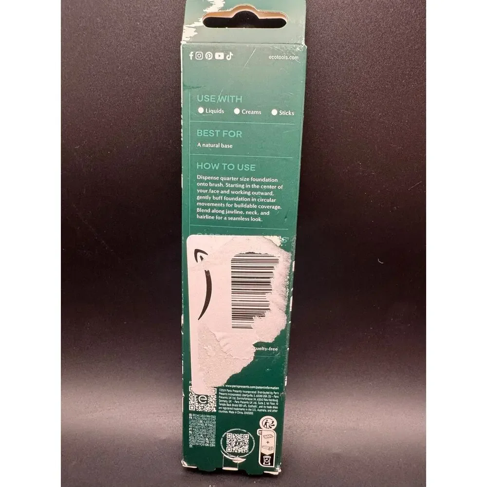 EcoTools Classic Foundation Face Brush Sustainable For Sensitive Skin NWB